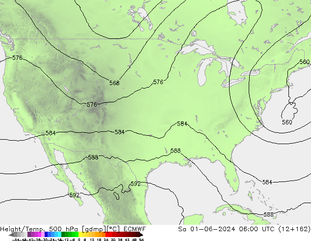 Z500/Yağmur (+YB)/Z850 ECMWF Cts 01.06.2024 06 UTC