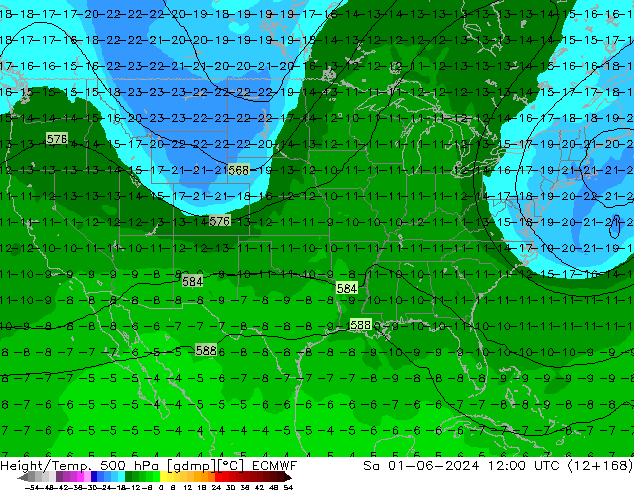 Z500/Rain (+SLP)/Z850 ECMWF Sa 01.06.2024 12 UTC