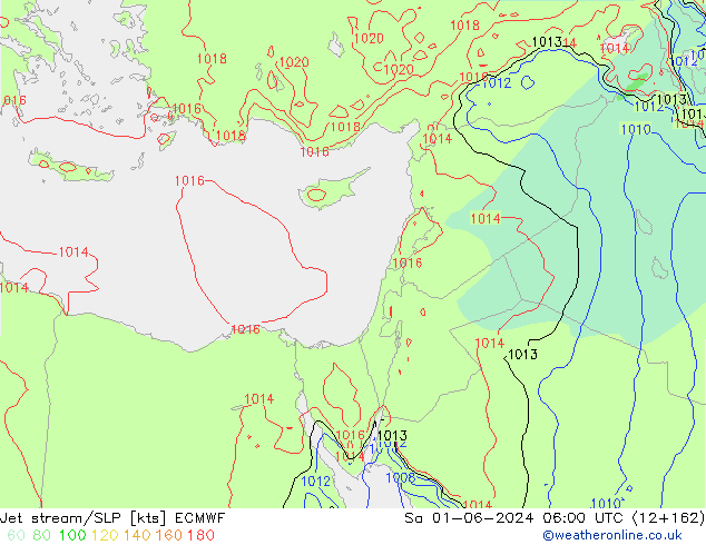 Polarjet/Bodendruck ECMWF Sa 01.06.2024 06 UTC