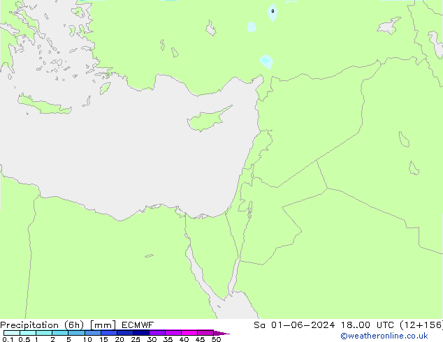 Précipitation (6h) ECMWF sam 01.06.2024 00 UTC