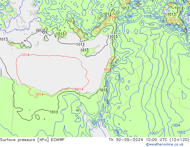 Yer basıncı ECMWF Per 30.05.2024 12 UTC