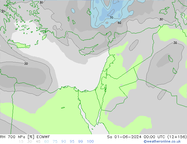 RV 700 hPa ECMWF za 01.06.2024 00 UTC