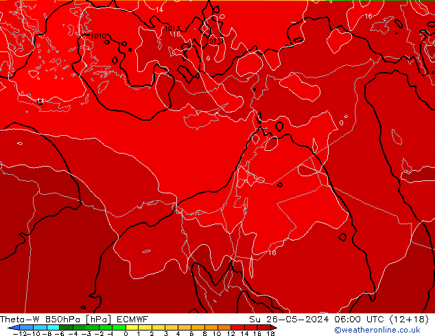 Theta-W 850hPa ECMWF dim 26.05.2024 06 UTC