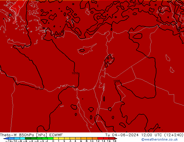 Theta-W 850hPa ECMWF di 04.06.2024 12 UTC