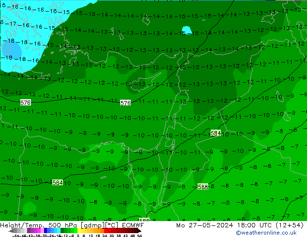 Z500/Rain (+SLP)/Z850 ECMWF lun 27.05.2024 18 UTC