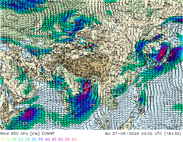  950 hPa ECMWF  27.05.2024 00 UTC