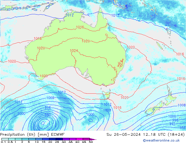 Z500/Rain (+SLP)/Z850 ECMWF Ne 26.05.2024 18 UTC