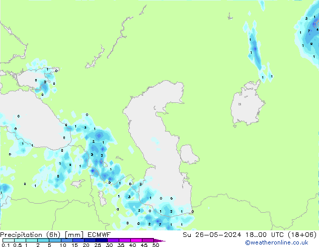 Z500/Rain (+SLP)/Z850 ECMWF dom 26.05.2024 00 UTC