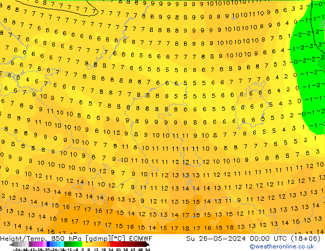 Z500/Rain (+SLP)/Z850 ECMWF Su 26.05.2024 00 UTC