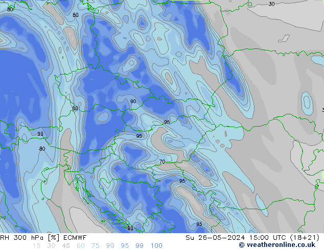 300 hPa Nispi Nem ECMWF Paz 26.05.2024 15 UTC