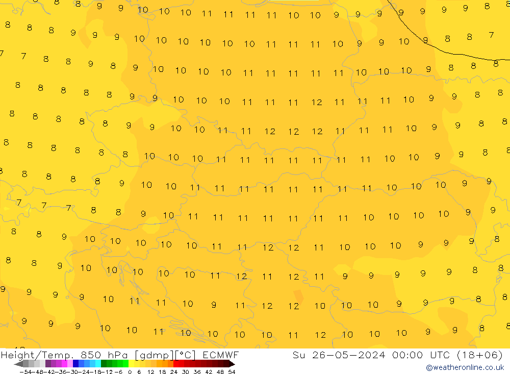 Z500/Rain (+SLP)/Z850 ECMWF Вс 26.05.2024 00 UTC