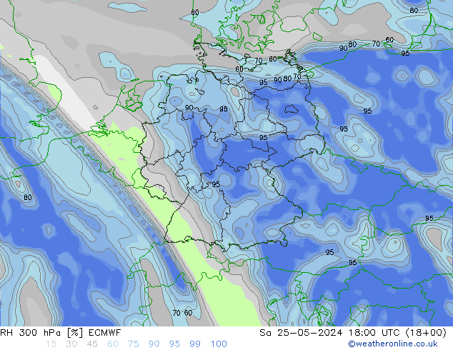 RV 300 hPa ECMWF za 25.05.2024 18 UTC