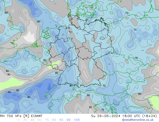 RV 700 hPa ECMWF zo 26.05.2024 18 UTC