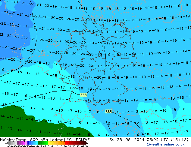 Z500/Rain (+SLP)/Z850 ECMWF dom 26.05.2024 06 UTC