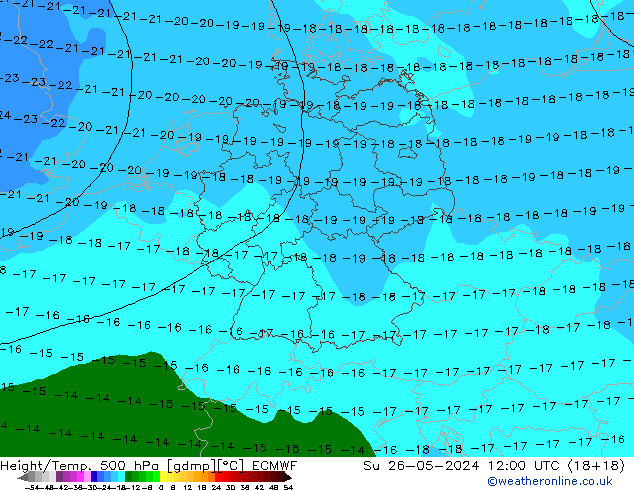 Z500/Rain (+SLP)/Z850 ECMWF Ne 26.05.2024 12 UTC