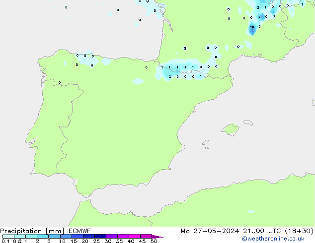 precipitação ECMWF Seg 27.05.2024 00 UTC
