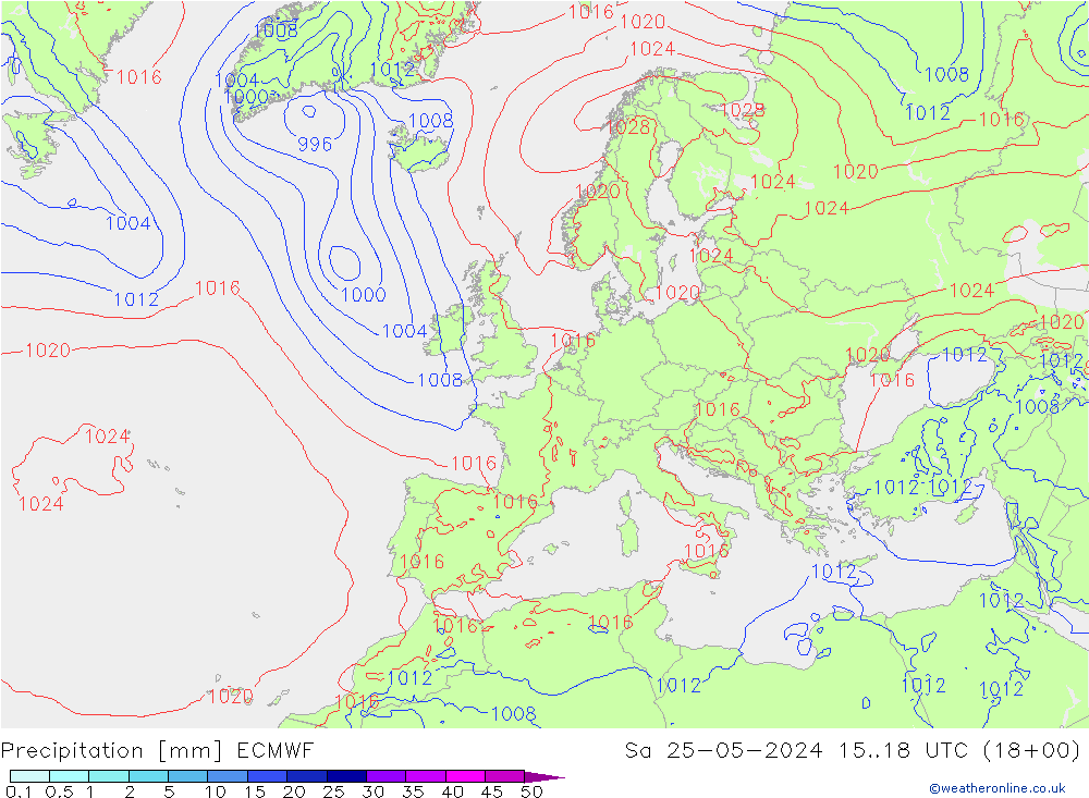 opad ECMWF so. 25.05.2024 18 UTC