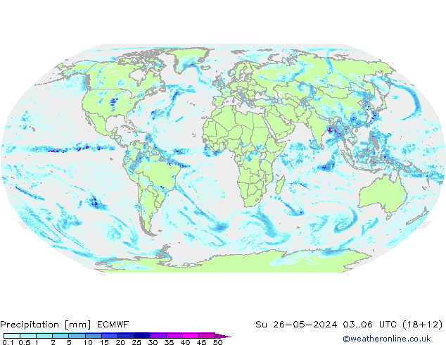 Precipitation ECMWF Su 26.05.2024 06 UTC