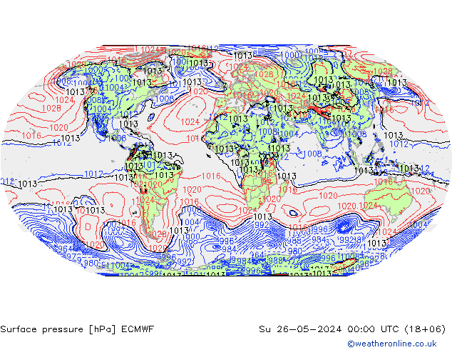 ciśnienie ECMWF nie. 26.05.2024 00 UTC