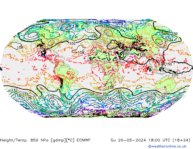 Z500/Rain (+SLP)/Z850 ECMWF So 26.05.2024 18 UTC