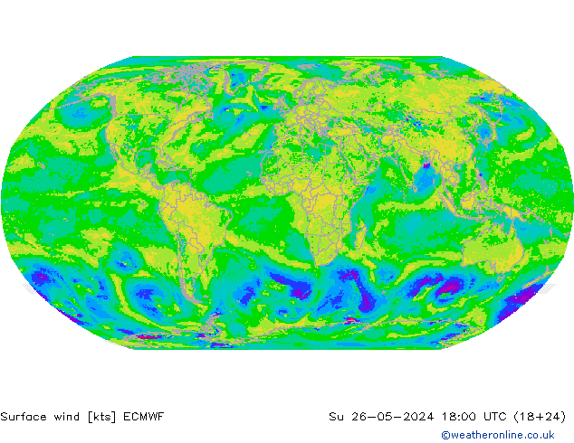 Prec 6h/Wind 10m/950 ECMWF Dom 26.05.2024 18 UTC