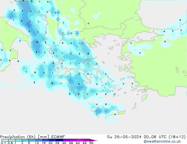 Z500/Rain (+SLP)/Z850 ECMWF Su 26.05.2024 06 UTC