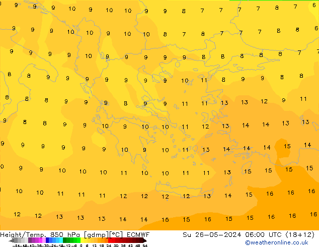 Z500/Rain (+SLP)/Z850 ECMWF  26.05.2024 06 UTC