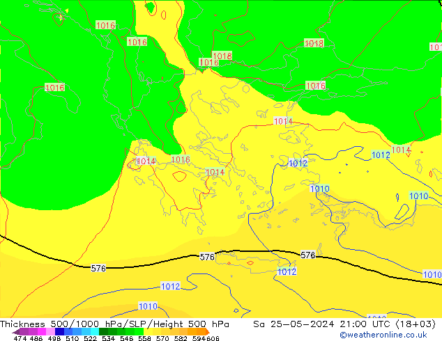 Thck 500-1000hPa ECMWF so. 25.05.2024 21 UTC