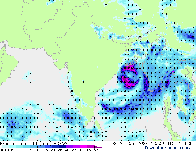 Z500/Regen(+SLP)/Z850 ECMWF zo 26.05.2024 00 UTC