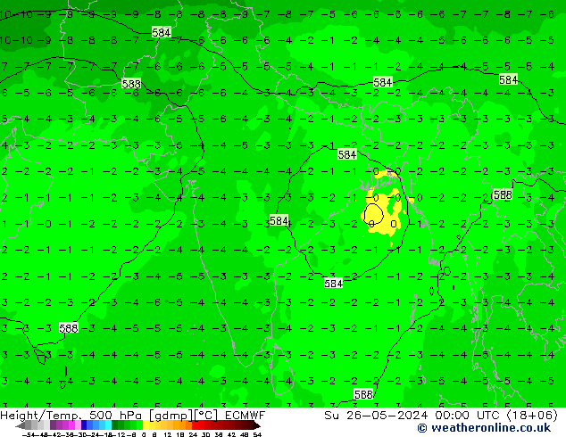 Z500/Regen(+SLP)/Z850 ECMWF zo 26.05.2024 00 UTC