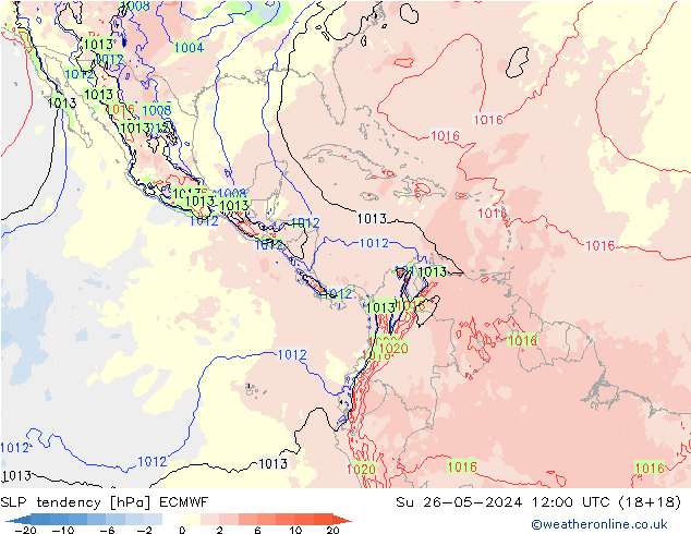 SLP tendency ECMWF Ne 26.05.2024 12 UTC