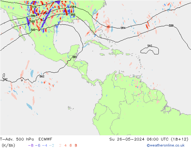 T-Adv. 500 hPa ECMWF zo 26.05.2024 06 UTC