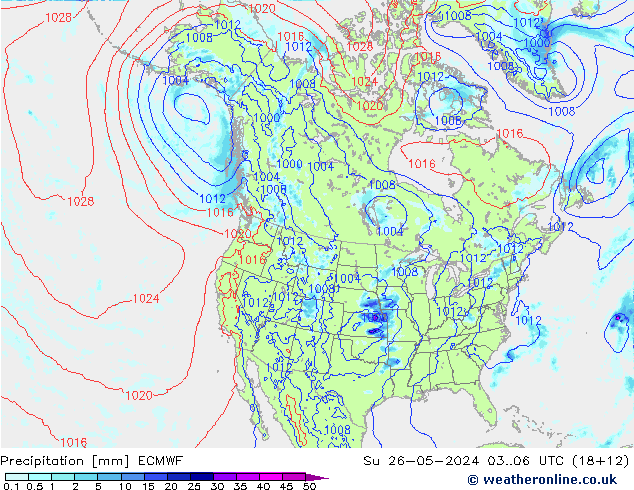 Niederschlag ECMWF So 26.05.2024 06 UTC