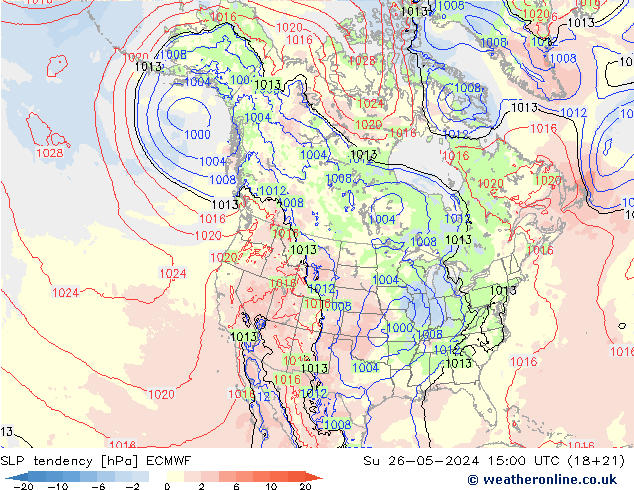 SLP tendency ECMWF Su 26.05.2024 15 UTC