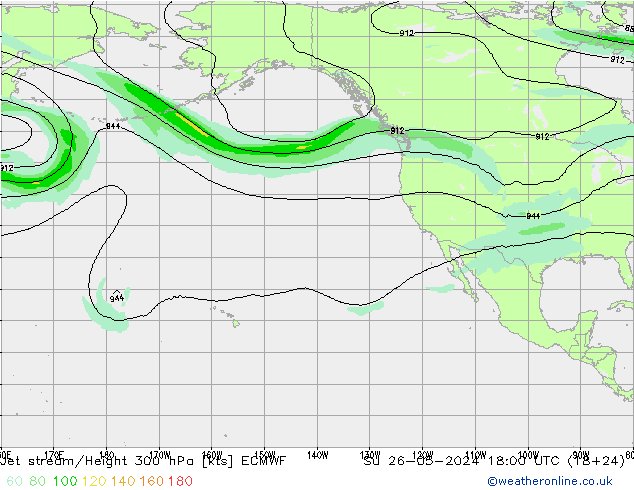 Prąd strumieniowy ECMWF nie. 26.05.2024 18 UTC