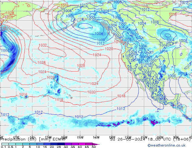 Z500/Rain (+SLP)/Z850 ECMWF Su 26.05.2024 00 UTC