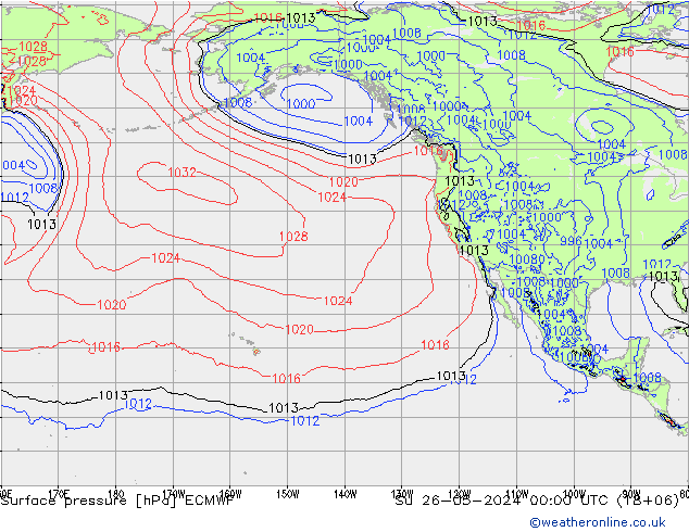 Surface pressure ECMWF Su 26.05.2024 00 UTC