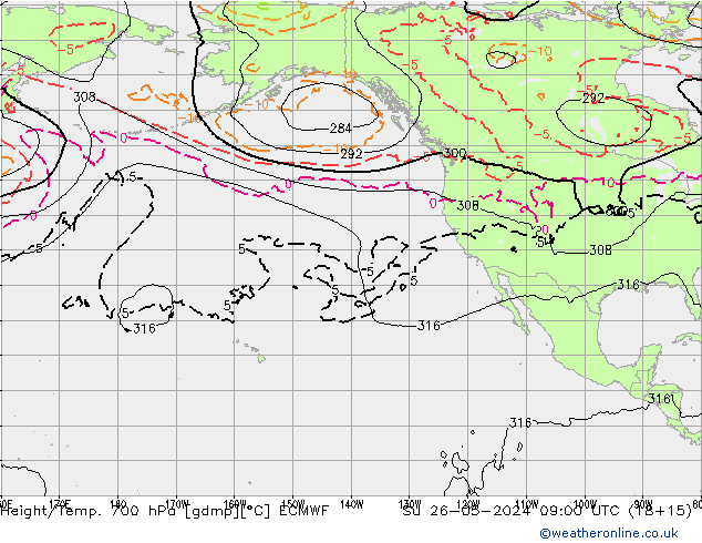 Height/Temp. 700 hPa ECMWF nie. 26.05.2024 09 UTC