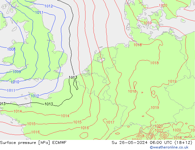 Yer basıncı ECMWF Paz 26.05.2024 06 UTC