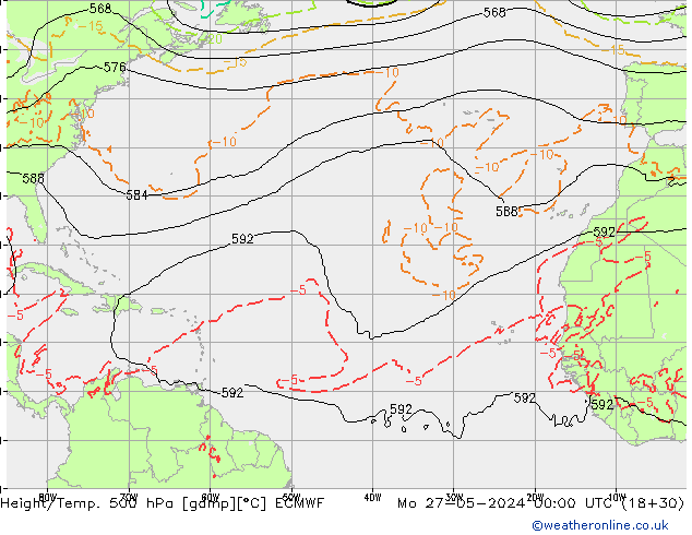 Z500/Rain (+SLP)/Z850 ECMWF  27.05.2024 00 UTC