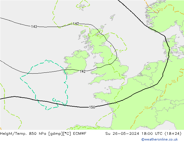 Z500/Rain (+SLP)/Z850 ECMWF Ne 26.05.2024 18 UTC