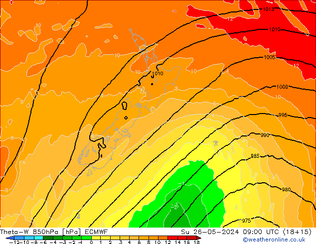 Theta-W 850hPa ECMWF Su 26.05.2024 09 UTC