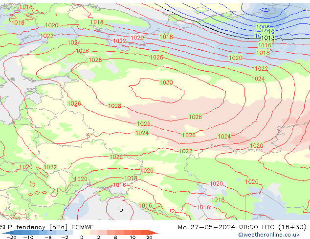 Y. Basıncı eğilimi ECMWF Pzt 27.05.2024 00 UTC