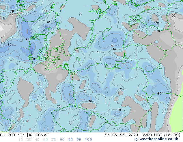 700 hPa Nispi Nem ECMWF Cts 25.05.2024 18 UTC