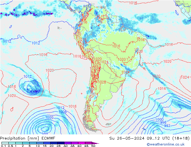 Précipitation ECMWF dim 26.05.2024 12 UTC