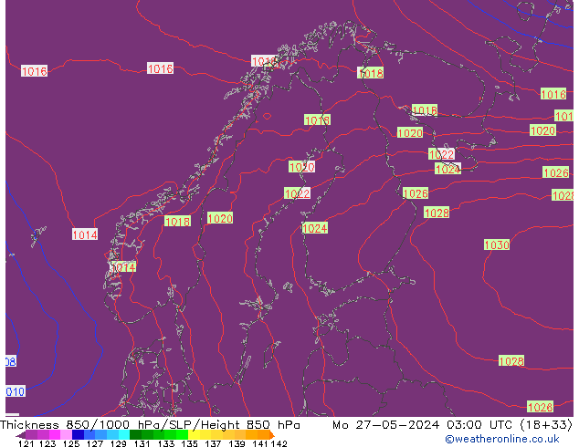 Thck 850-1000 hPa ECMWF Seg 27.05.2024 03 UTC