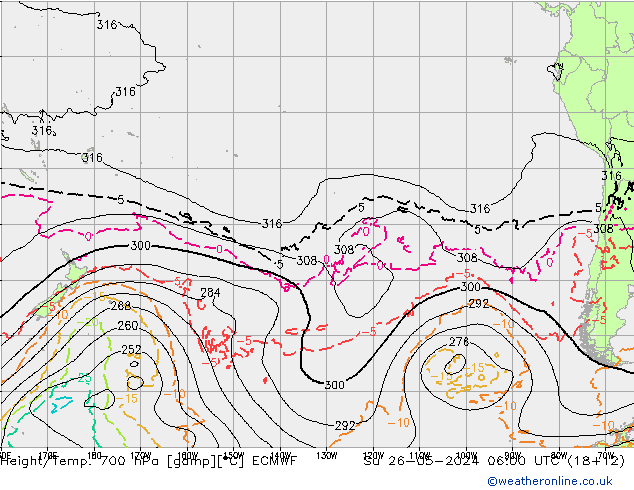 Height/Temp. 700 hPa ECMWF nie. 26.05.2024 06 UTC