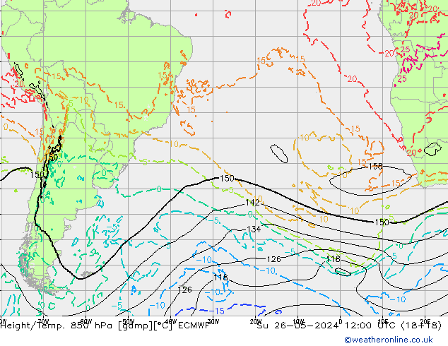 Z500/Regen(+SLP)/Z850 ECMWF zo 26.05.2024 12 UTC