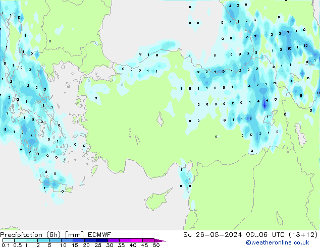 Z500/Regen(+SLP)/Z850 ECMWF zo 26.05.2024 06 UTC