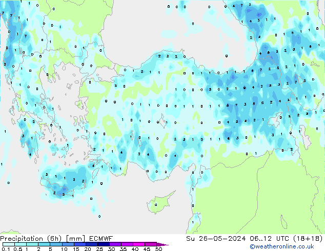 Z500/Rain (+SLP)/Z850 ECMWF Su 26.05.2024 12 UTC